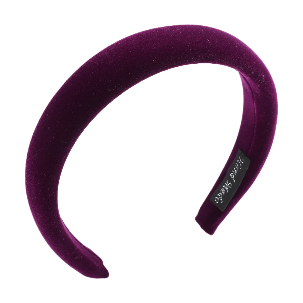 LEVAO Sponge Solid Color Hair Hoop Headband Velvet Headbands For Women Girls Non-slip Hairbands Hair Accessories Thin Edge hair band for ladies Hair Accessories