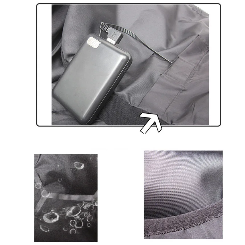 Мотоциклетная куртка с USB инфракрасным водонепроницаемым нагревательным жилетом, гибкая электрическая тепловая зимняя теплая куртка, одежда для занятий спортом и верховой езды