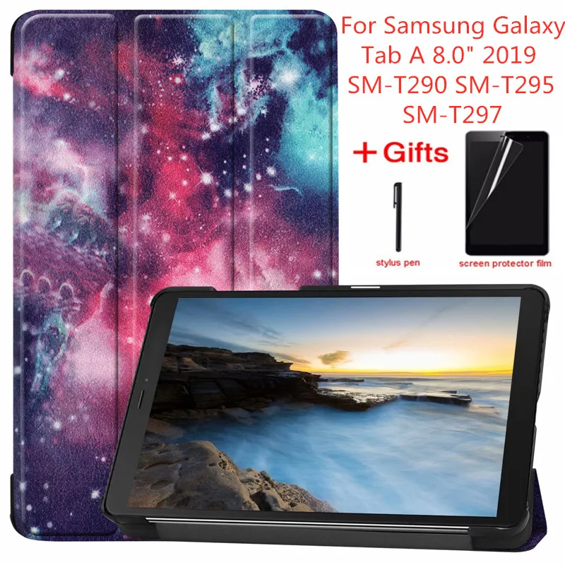 Чехол для планшета для samsung galaxy tab A 8,0 SM-T290 T295 T297, чехол для galaxy tab A 8,0 SM-T295, защитный чехол из искусственной кожи