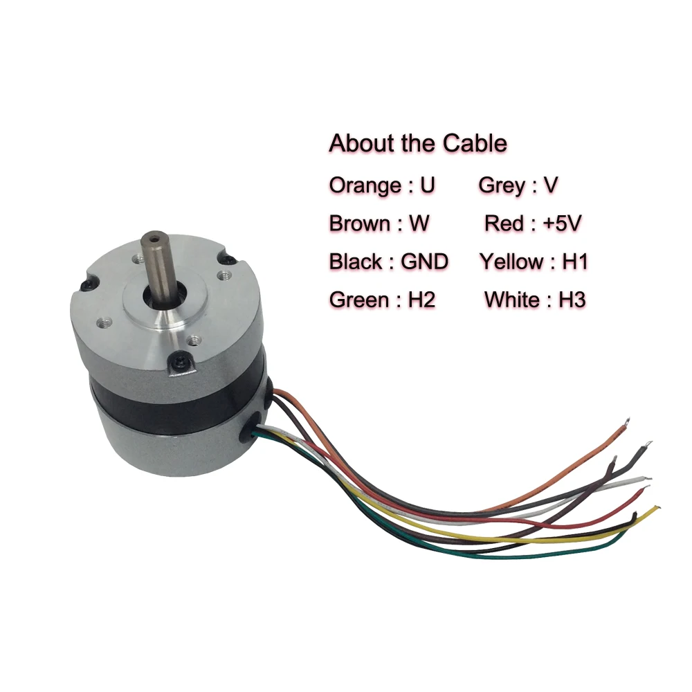 

Mini DC Electric Brushless Motor Diameter 54mm 24 Volt 5000rpm 40W 2.5A 0.12N.m Torque DC BLDC Brushless Motor 24V Dc Motor