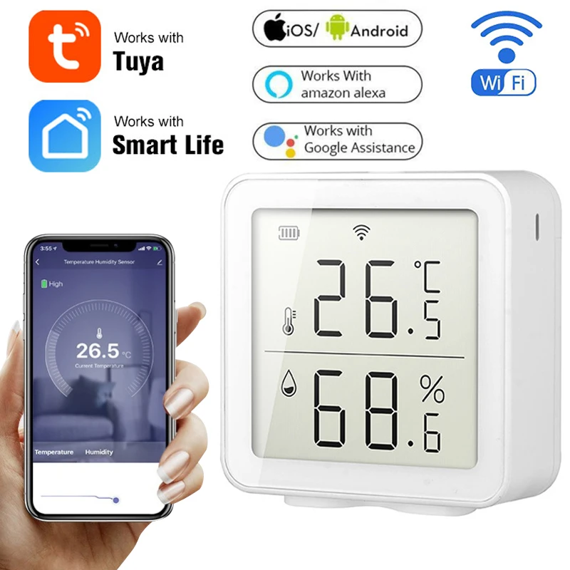 Tuya WIFI Temperature And Humidity Sensor Indoor Hygrometer Thermometer