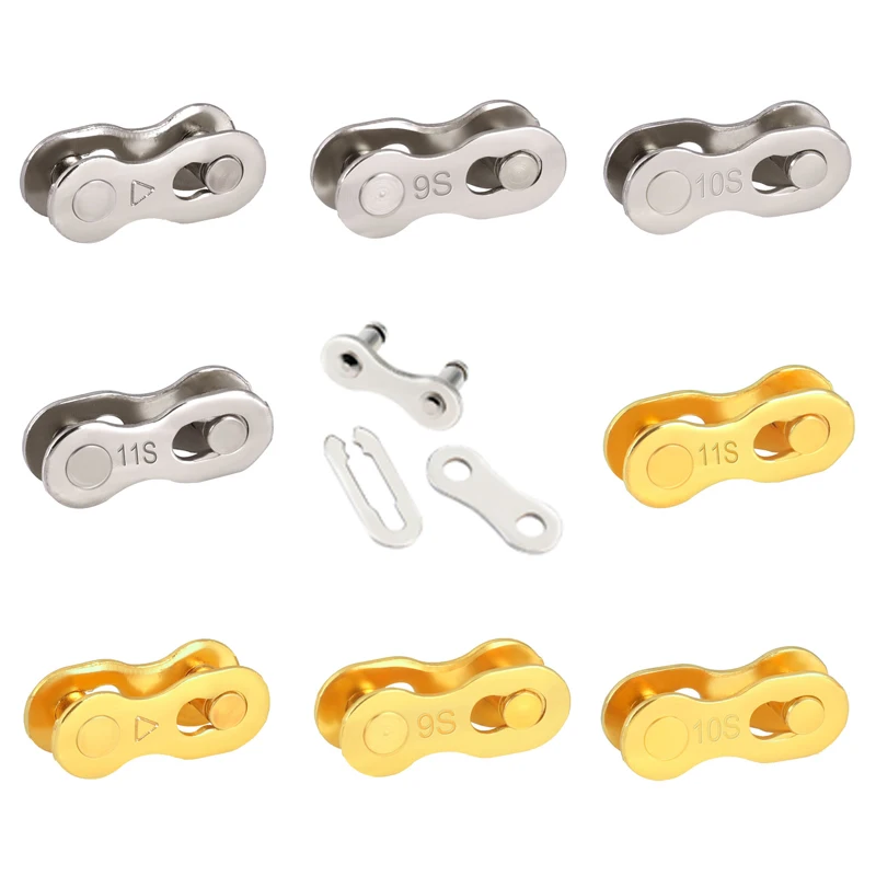 Best 6/7/8/9/10/11 Speed Bicycle Chain Link Connector Joints Magic Buttons Speed Quick Master Links Chain Mountain Bike Accessories 0