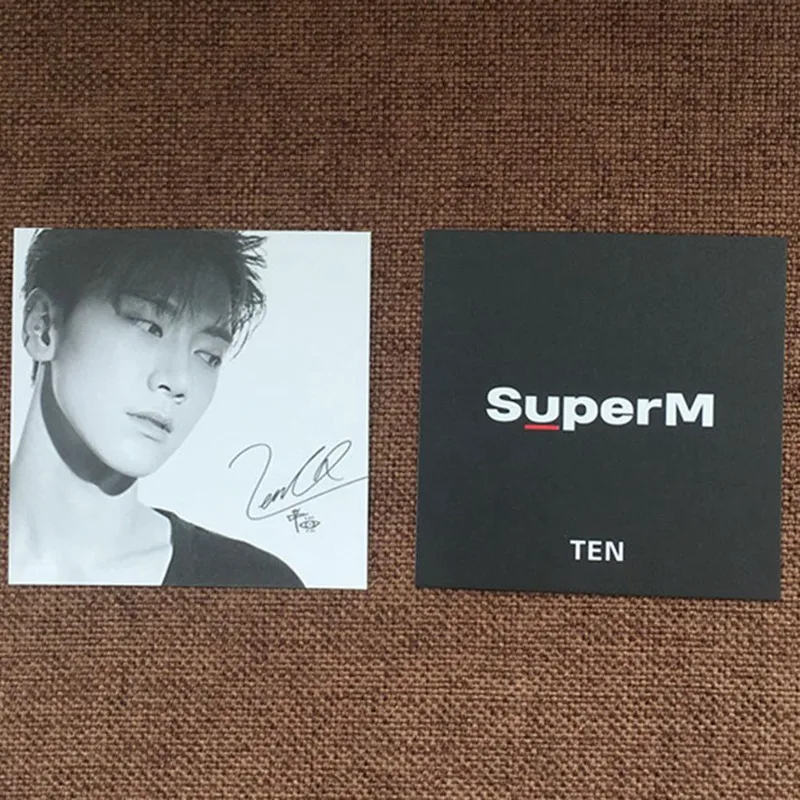 K-pop SUPERM ЛОМО карта с фотографией супер м Подпись Фотокарта плакат BAEKHYUN MARK KAI десять LUCAS TAEMIN TAE YOUNG 7 шт./компл
