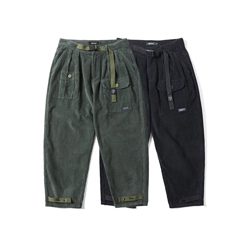 

City Where the Product Autumn New Style Multi-pockets Regulation Trousers Corduroy Bib Overall Autumn Casual Pants Popular Brand