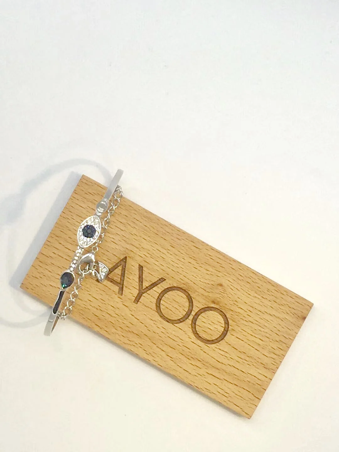AYOO высокое качество SWA1: 1 лучший материал, Очаровательная леди дьявол глаз браслет прекрасный кристалл браслет