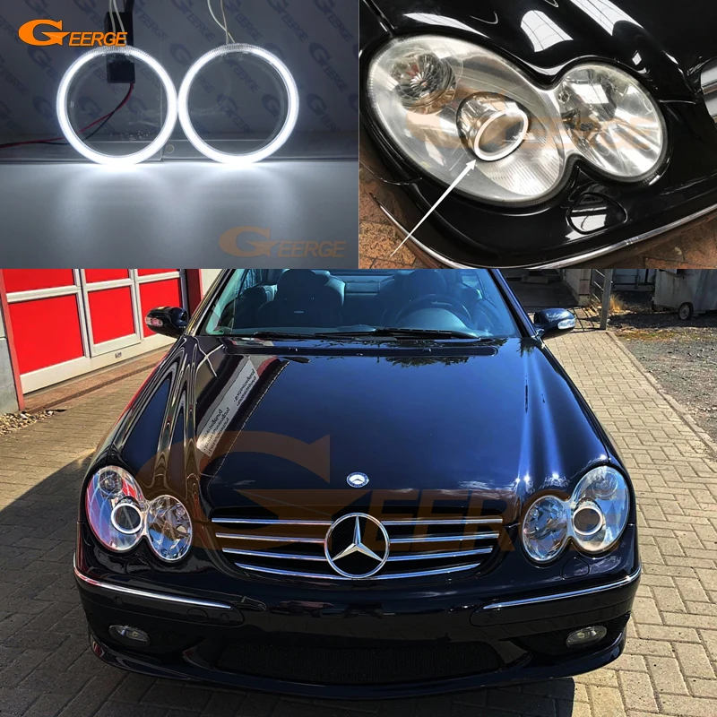 Отличные ультра яркие CCFL ангельские глазки halo Кольца для Mercedes Benz CLK CLASS W209 C209 A209