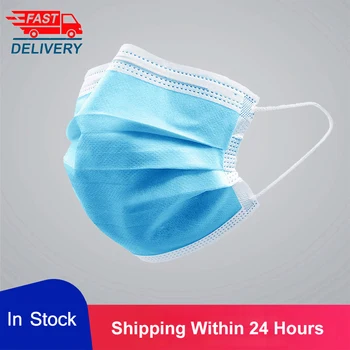 

Fast delivery 3-layer Face masks Protective Mask Mouth Non Woven Disposable Anti-Dust Meltblown cloth Earloops Masks wholesale