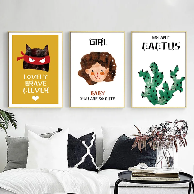 

Abstract Canvas Painting Wall Art Character Plant Print Poster Picture Decorative Painting Living Room Home Decoration