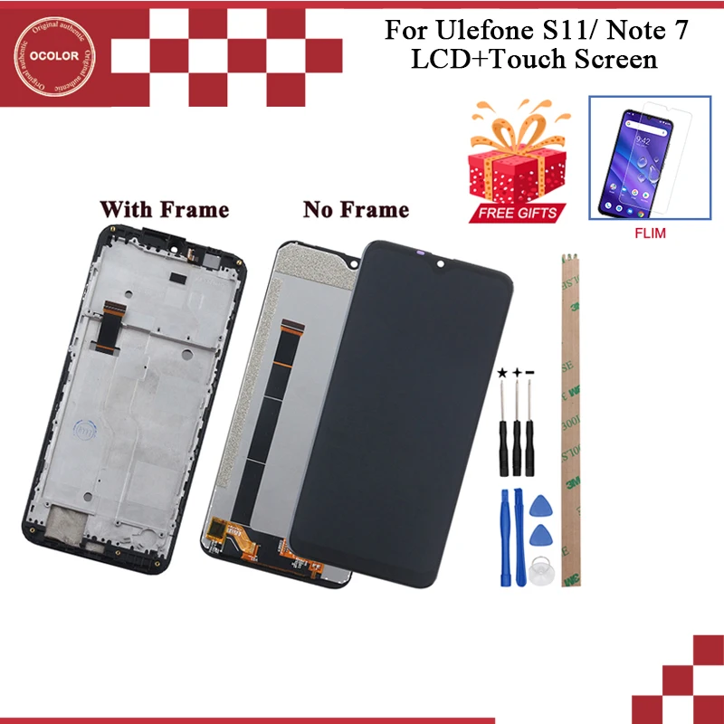 Цветной для Ulefone Note 7 ЖК дисплей и сенсорный экран + рамка пленка в сборе 6 1 дюйма