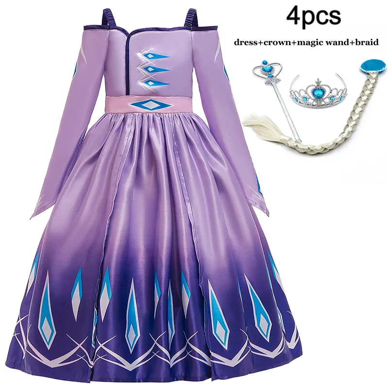 Новинка; платье Анны и Эльзы для девочек; Одежда для девочек; платье принцессы для дня рождения; нарядный маскарадный костюм; Детские платья для девочек
