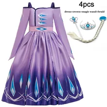 Новинка; платье Анны и Эльзы для девочек; Одежда для девочек; платье принцессы для дня рождения; нарядный маскарадный костюм; Детские платья для девочек