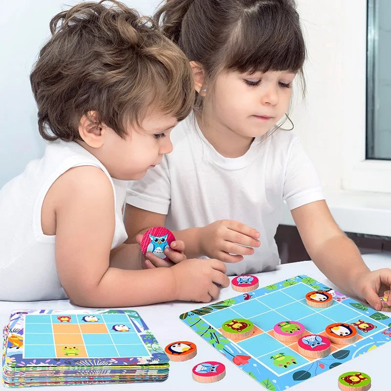 

Sudoku Children Beginner 16 Grids Educational Toy Animal Logic Mindfulness Training 3-6-Year-Old Primary Chess Game