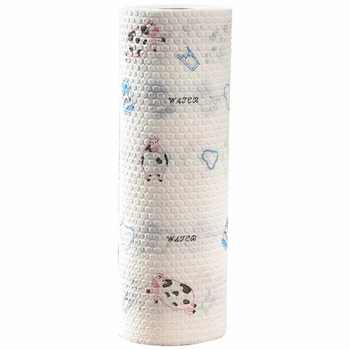 

50Pcs / Roll Kitchen Paper Towel Washable Cleaning Wipes Kitchen Rag Waterproof Towel Kitchen