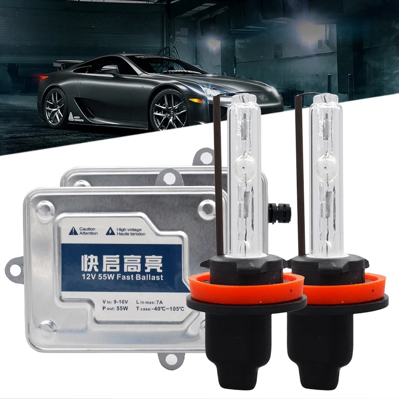 SUKIOTO 55W AC HID Xenon Ballast Kit H1 H3 H7 H11 D2H Cnlight Car Light Xenon Headlamp Bulb 6000K 4300K 5000K HID Conversion Kit