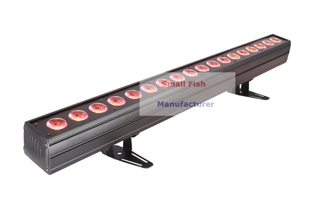 Barra de Luz Lavadora e luz de Inundação Efeito de Luz 2 Pcs 18x18 w Rgbwa uv 6in1 Dmx Lavagem Levou Parede Luzes Dmx512 Dj e bar e festa e show e stage 2 2 pces dmx barra luz 18x18 w