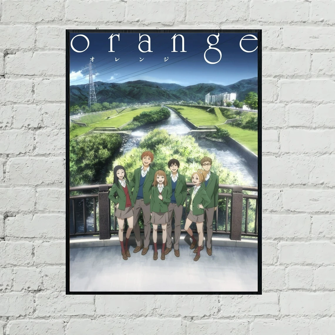

Orange Anime Poster Canvas Print Japanese Hit New Drama Cover Wall Painting Decoration Gift Custom Poster