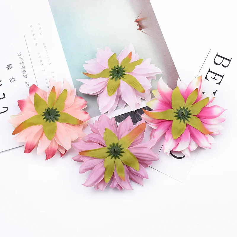 50/100 조각 장식 꽃 홈 장식 액세서리 DIY 선물 상자 scrapbooking 웨딩 브로치 저렴한 인공 꽃