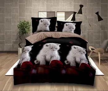 

BEST.WENSD Home textiles Soft comfortable hello kitty duvet cover quality ab side bed cover set sheet pillowcase 3d jogo de cama