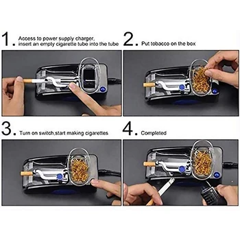 

Mini Cigarette Maker Metal Automatic Cigarette Rolling Machine Maker Roller Tobacco Roller Cigarette Accessories EU Plug