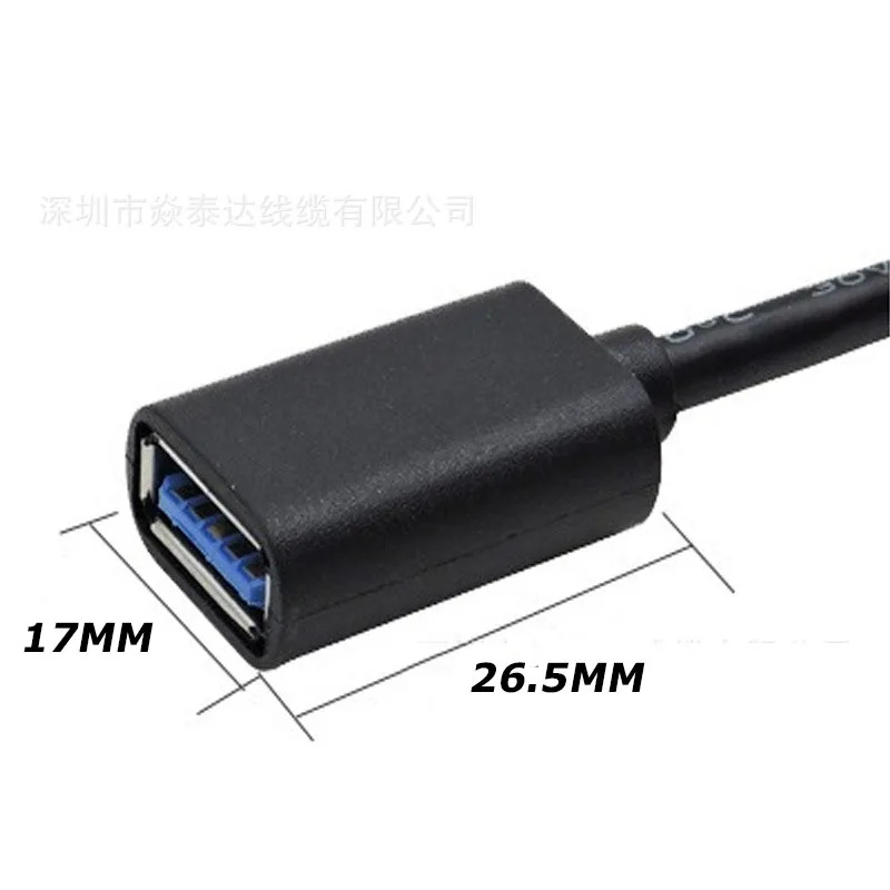 1PCS 0.3M 90 Degree USB 3.0/2.0 Male to Female Adapter Cable Angle Extension Extender 5Gbps Fast Transmission Left/Right/Up/Down
