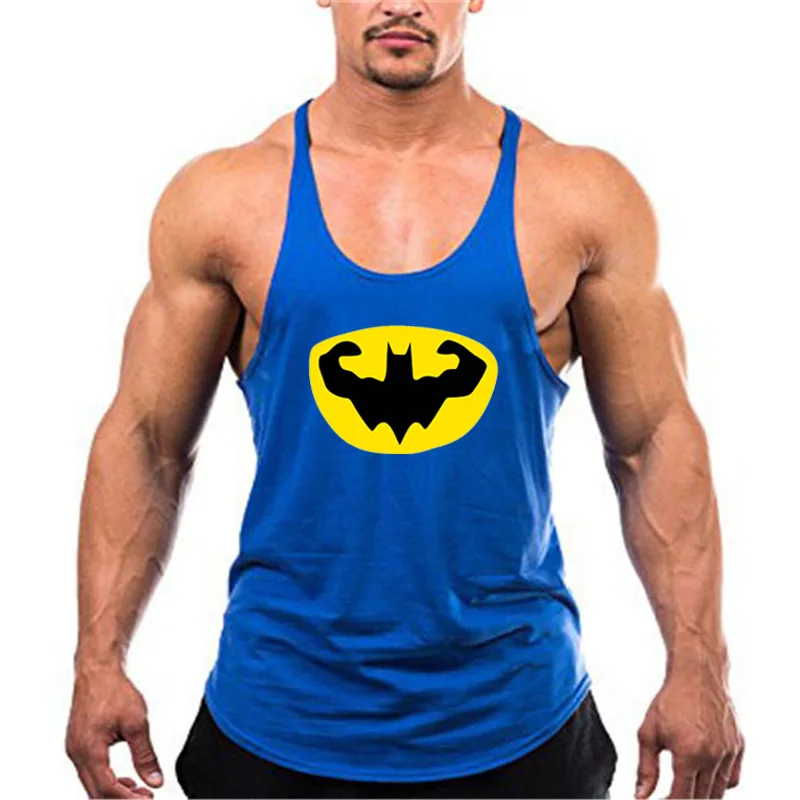 

Gym Brand Mens Back Tank Top Vest Muscle Singlets Fitness Workout Sports Shirt Fashion Sleeveless Stringer Clothing Bodybuilding