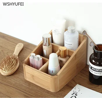 

Direct new cosmetics skin care products lipstick dressing table desktop storage box wooden home remote control finishing box