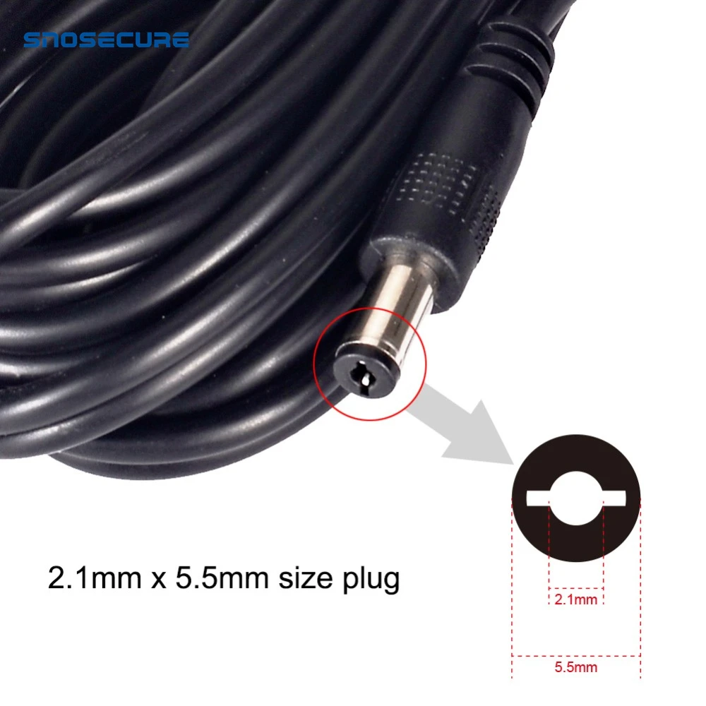 SNOSECURE 12V DC Power Cord 5.5*2.1mm Male Female Power Adapter Extension Cable 3m 5m 10m CCTV Extend Wire For Home Appliance