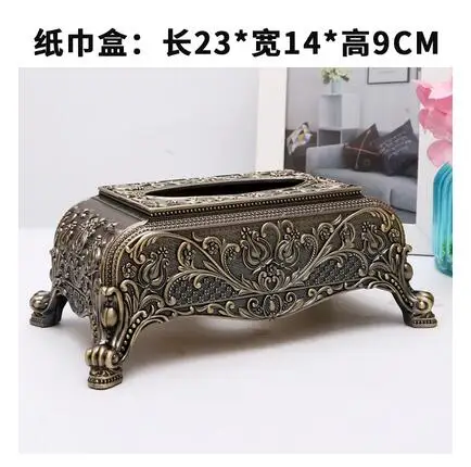 bronze color Стиль Европа металлическая коробка для ткани держатель кухонных салфеток диспенсер для салфеток - Цвет: bronze color