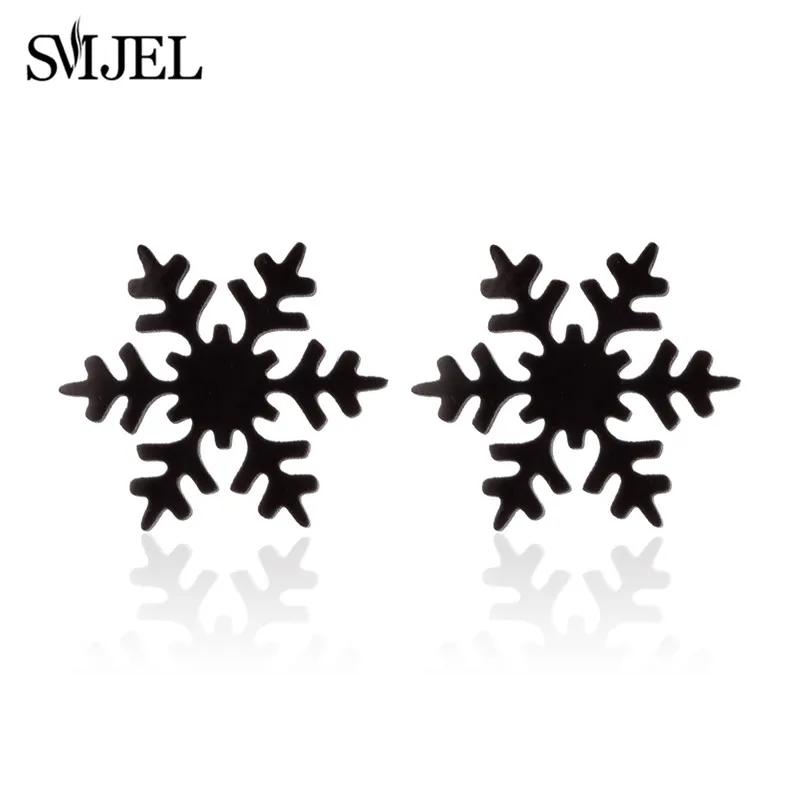 SMJEL, модные черные серьги, ювелирное изделие, маленький Микки Фокс, Бабочка, серьги из нержавеющей стали, серьги-гвоздики, лучший подарок на Хэллоуин - Окраска металла: 142