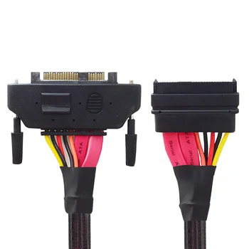 

10pcs/lot CY 25cm SFF-8482 29 Pin SAS Cable Male to Female Hard Disk Drive Extension Cable