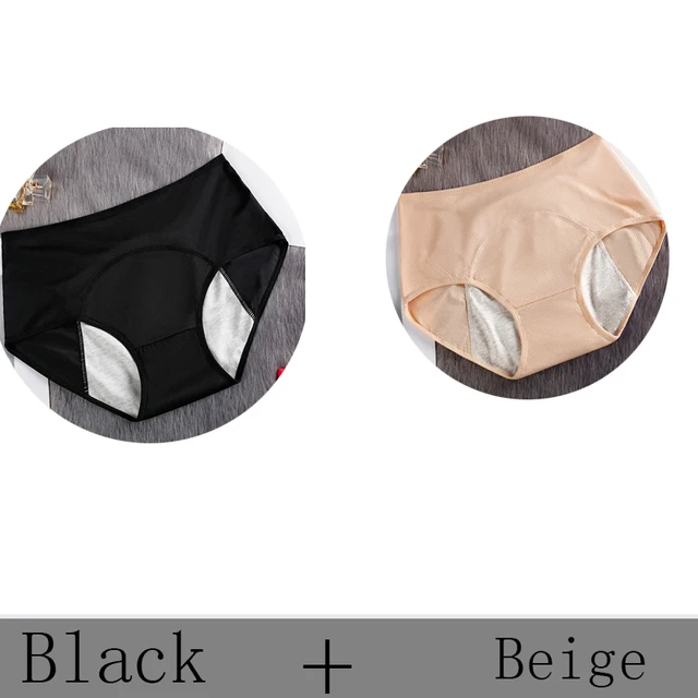 3pcs Menstrual Panties Women S Female Underwear Lingerie Organic Cotton Briefs Plus Size Underpanties Seamless Leakproof Panties Women S Panties Aliexpress