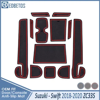 

Door Groove Mat For Suzuki Swift 4 2018 2019 2020 ZC33S Accessories Anti-Slip Mat Gate Slot Coaster Car Interiors Gel Pad Rubber