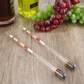 

3 Scale Home brew Hydrometer Wine Beer Cider Alcohol Testing Making Triple Scale Tester Densimeter Alcohol Brix Meter