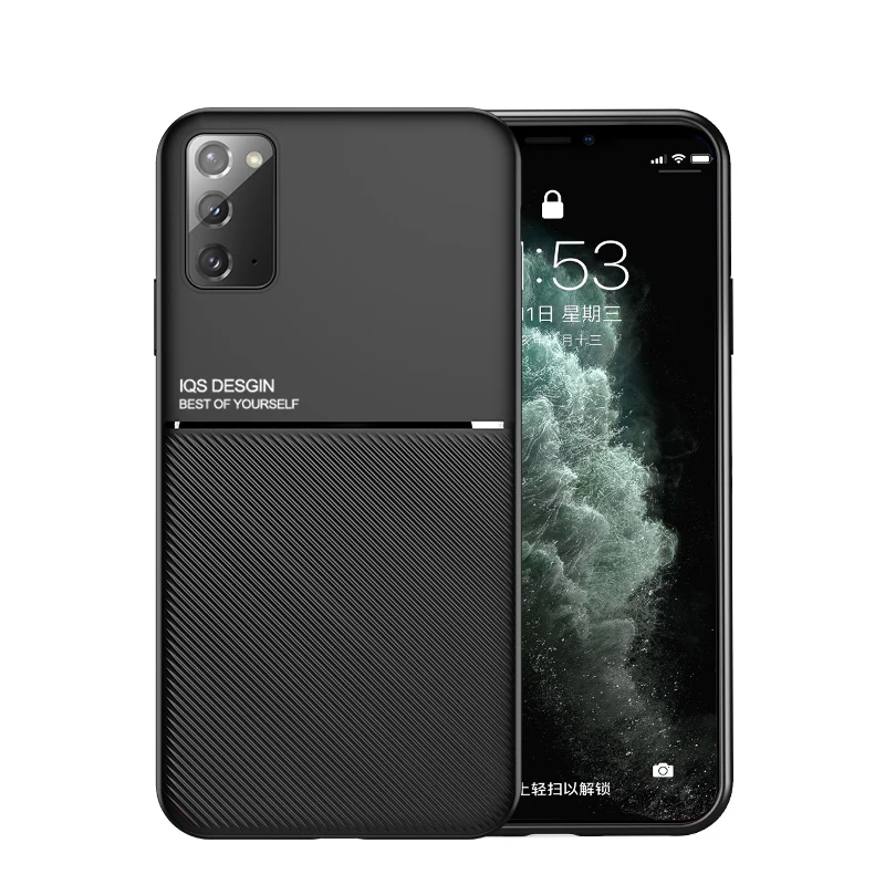 Автомобильный Магнитный текстурой натуральной кожи чехол для Samsung Galaxy Note 20 S20