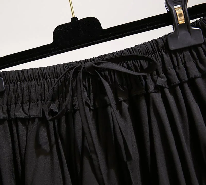 White Black Chiffon Summer Shorts Skirt Women Fashion Korean High Waist Tutu Pleated Mini Sun School Skirt Female