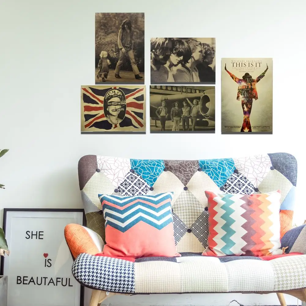 Крафт бумажные картины рисование постер офисное искусство ремесло большой