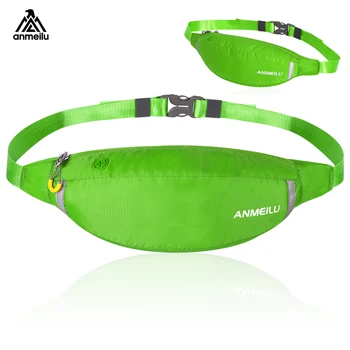 

Anmeilu Mini Water-resistant Reflective Cycling Running Waist Bag Running Green Color Bag Belt Women Men Gym Sport Bag