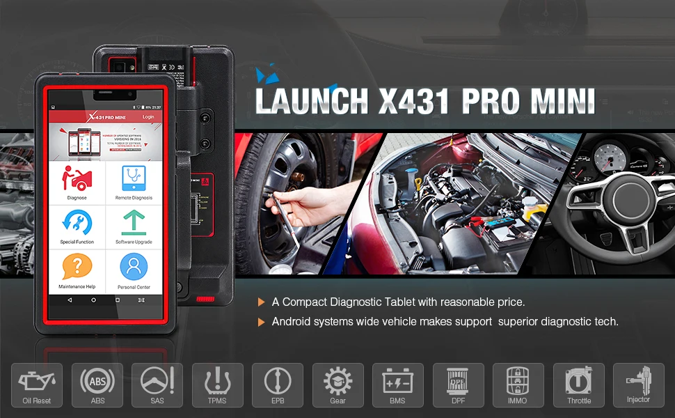 LAUNCH X431 Pro мини Bluetooth/Wifi автомобильный диагностический инструмент автоматический сканер кода X-431 Pro Mini