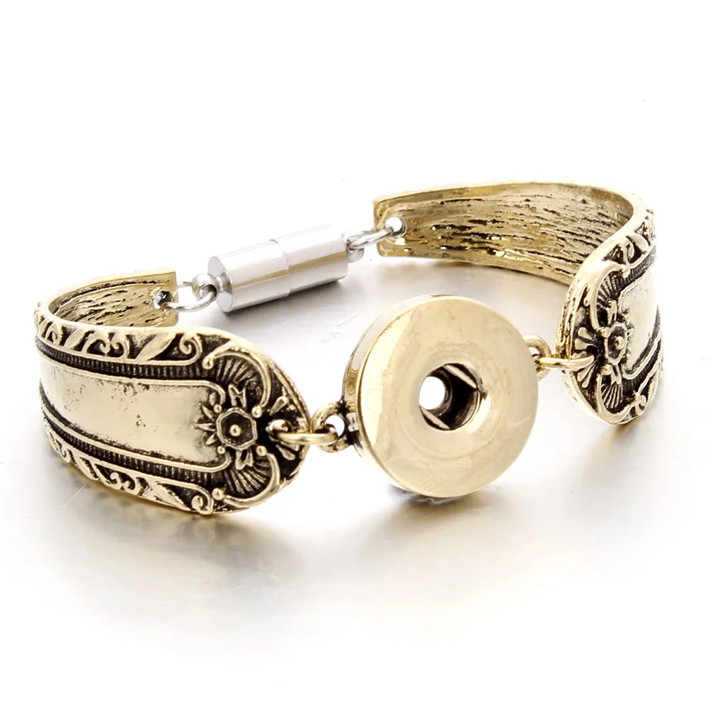 Магнитный Богемский Браслет, часы для женщин, ювелирные изделия из розового золота, браслеты, новейшие винтажные 18 мм и 12 мм, металлический браслет с кнопками ZE039 - Окраска металла: 18mm-E