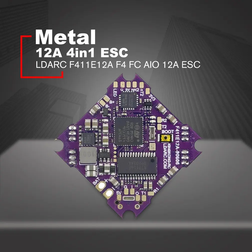 F411E12A F4 OSD Контроллер полета AIO BEC Датчик тока и 12A BL_S 2-4S 4в1 ESC для Beta85X Mobula7 FPV гоночный Дрон