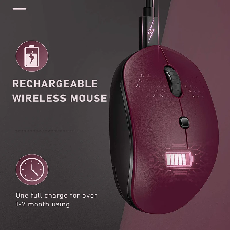 Беспроводная Bluetooth мышь SeenDa 3 режимная перезаряжаемая беспроводная