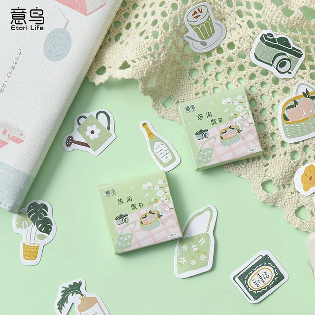 BERG Japan Kawaii Cute Aesthetic Transparent Sticker Sheet Green