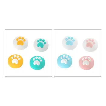 

4PCS Cute Cat Claw Pattern Thumb Grip Cap Soft Silicone Joystick Protective Cover for NS Switch/Switch Lite for Joy-Con Controll