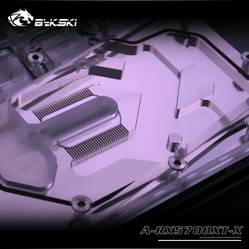 Günstig Bykski Wasser Block verwenden für RX 5700 5700XT AMD GPU Karte Volle Abdeckung Kupfer Kühler Block 3PIN 5V A RGB 4PIN 12V RGB