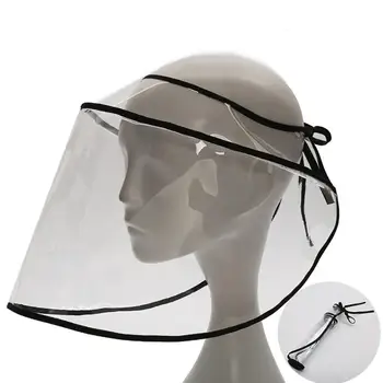 

Protective Transparent Mask With Removable Protection Cap Anti-fog Virus Face Masks Windproof Hat Mask