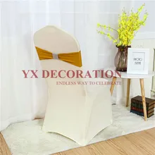 Лента для стула из лайкры и спандекса с сетчатой пряжкой для украшения чехла для стула из спандекса