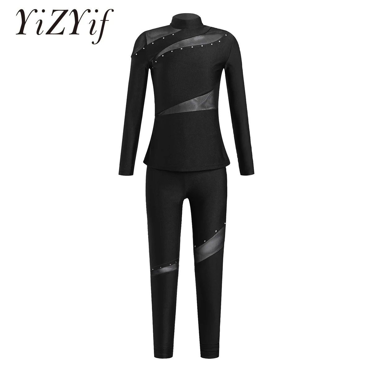 Балетная Одежда для девочек костюм фигурного катания сетчатые комбинированные