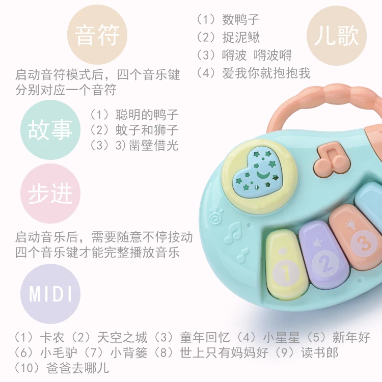Baby Music Drum Toy Month Early Childhood Educational Toy 0-6-12 Infant Educational Toys Unisex Drum