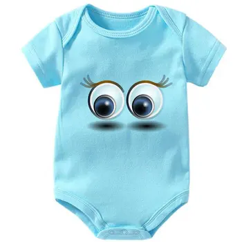 

Baby Bodysuit Summer Clothes Boys Girls Jumpsuit eye Short Sleeve Cotton baby clothing Infant sets 0-24M for Kids Gifts