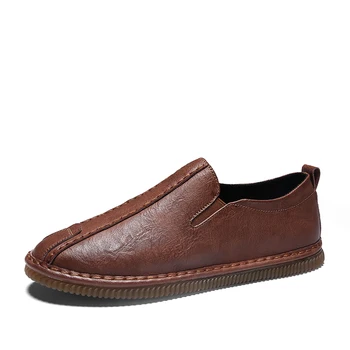 

Peas Plus Size Black Dress Shoes For Men British Designer Leather Men Elegant Shoes Comfort Pointed Toe Wedding Flats %9911